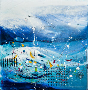 Christine Alfery - “Visions are Like Maps” - Water media on cradled clayboard